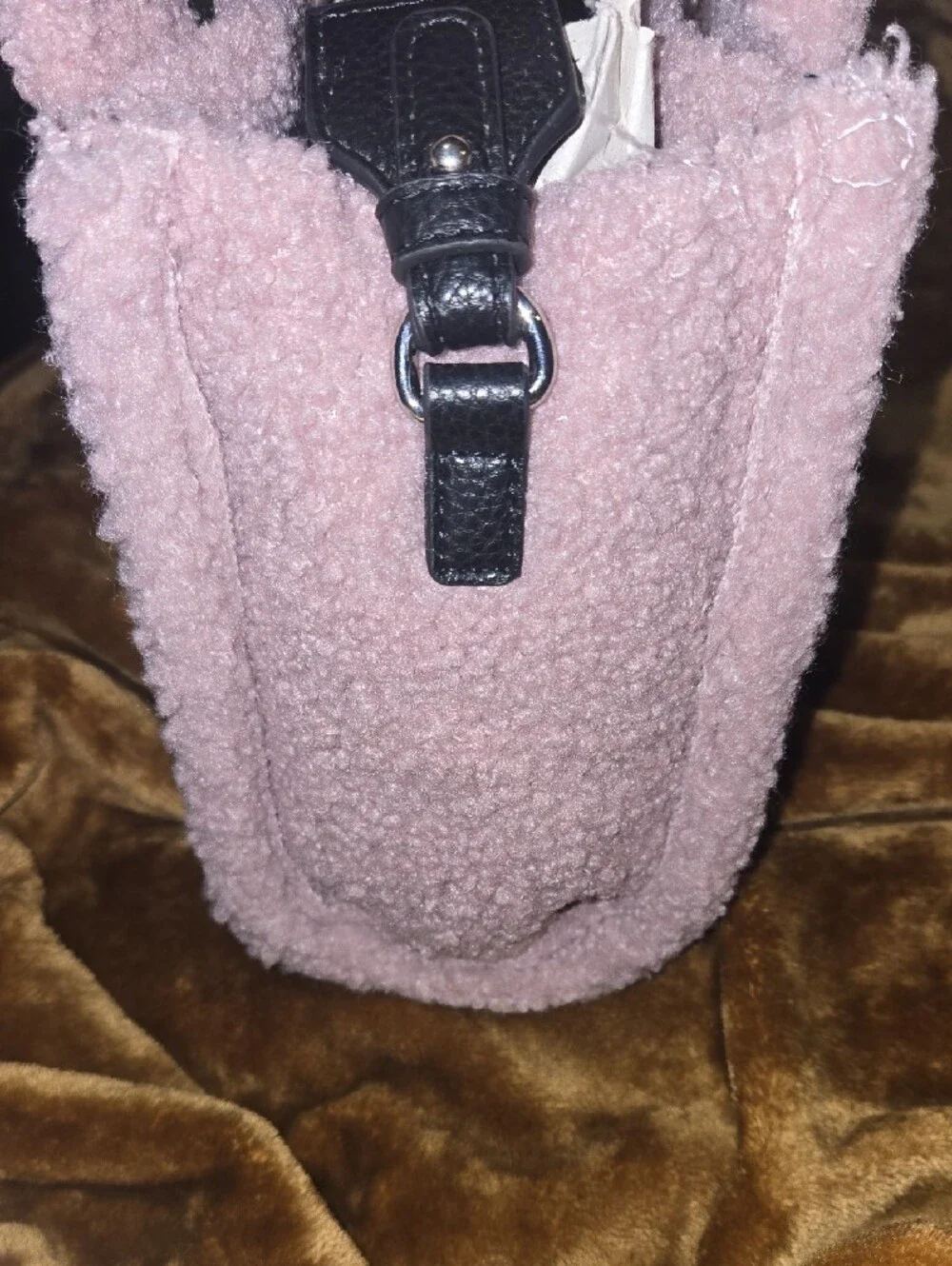 Pink Sherpa Tote Bag Nwt